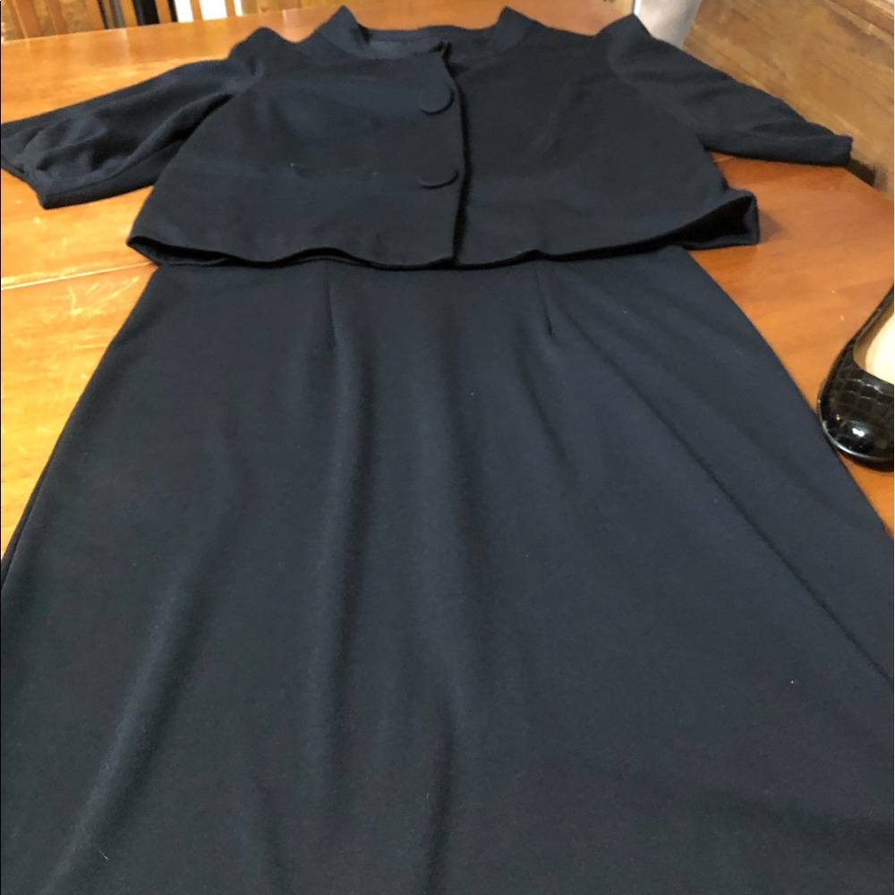 16W 2pc jkt/dress black